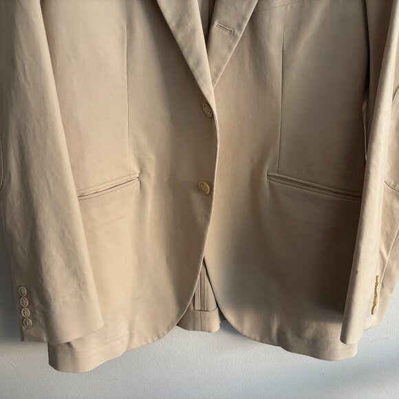 $5000 Loro Piana 3 Roll 2 Beige/ Cream Cotton Sport Coat/ Blazer/ Jacket - 44 - Picture 6 of 16